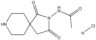 AcetaMide,N-(1,3-dioxo-2,8-diazaspiro[4.5]dec-2-yl)-, (Hydrochloride) (1:1) 구조식 이미지