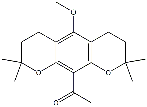 1-(3,4,7,8-Tetrahydro-5-methoxy-2,2,8,8-tetramethyl-2H,6H-benzo[1,2-b:5,4-b']dipyran-10-yl)ethanone Structure