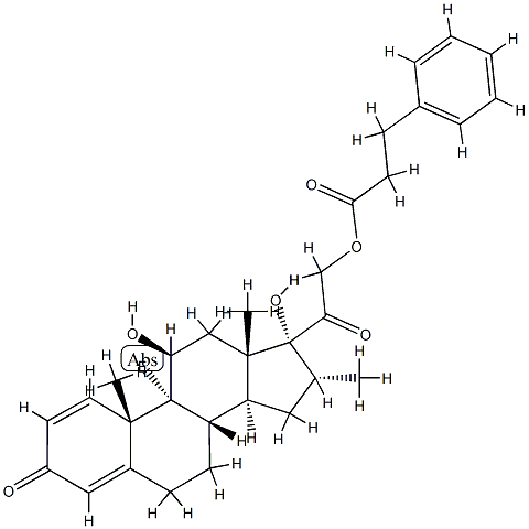 dexamethasone 21-(3-phenylpropionate) Structure