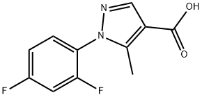 1-(2,4-difluorophenyl)-5-methyl-1H-pyrazole-4-carboxylic acid 구조식 이미지