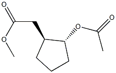 Cyclopentanemethanol, 2-(acetyloxy)-, acetate, (1R,2S)-rel- (9CI) Structure