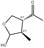 Ethanone, 1-[(3R,4R)-tetrahydro-5-hydroxy-4-methyl-3-furanyl]-, rel- (9CI) Structure