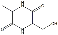 2,5-Piperazinedione,3-(hydroxymethyl)-6-methyl-(6CI,7CI,8CI,9CI) 구조식 이미지