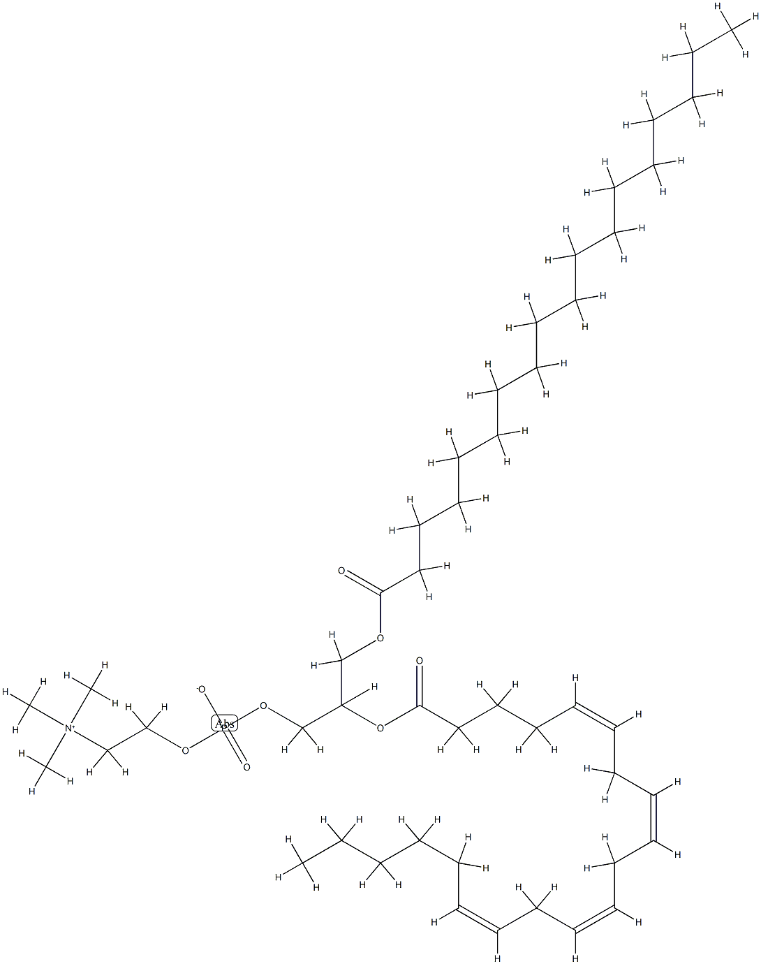 1-스테아로일-2-아라키도닐포스파티딜콜린 구조식 이미지