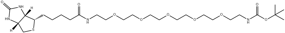 Biotin-PEG5-NH-Boc Structure