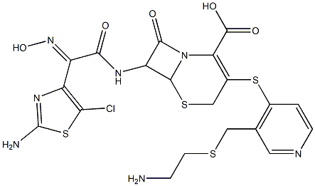 (7R)-7-[(2E)-2-(2-AMINO-5-CHLORO-1,3-THIAZOL-4-YL)-2-(HYDROXYIMINO)ACETAMIDO]-3-[(3-{[(2- 구조식 이미지