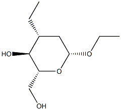 바-아라비노-헥소피라노사이드,에틸2,3-디데옥시-3-에틸-(9CI) 구조식 이미지