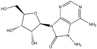 6,7-Diamino-9-β-D-ribofuranosyl-7H-purin-8(9H)-one 구조식 이미지