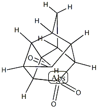 Octahydro-1,3,5-ethan[1]yl[2]ylidene-7-oxo-2-thiacyclobuta[cd]pentalene 2,2-dioxide 구조식 이미지