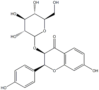 (2R,3R)-3-(β-D-Glucopyranosyloxy)-2,3-dihydro-7-hydroxy-2-(4-hydroxyphenyl)-4H-1-benzopyran-4-one Structure