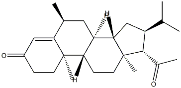 16α-이소프로필-6α-메틸프로게스테론 구조식 이미지