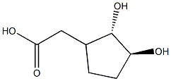 Циклопентануксусная кислота, 2,3-дигидрокси-, (2R,3R)-рел- (9CI) структурированное изображение