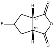 1H-Cyclopenta[c]furan-1,3(3aH)-dione,5-fluorotetrahydro-,(3aR,6aS)-rel- Structure