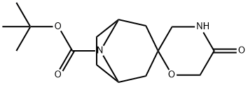 TERT-BUTYL 5-OXO-8-AZASPIRO[BICYCLO[3.2.1]OCTANE-3,2-MORPHOLINE]-8-CARBOXYLATE Structure