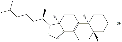 5α-콜레스타-8,14-디엔-3β-올 구조식 이미지