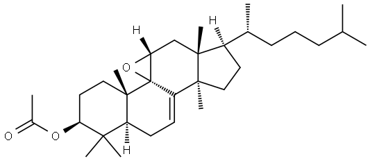 9,11α-Epoxy-5α-lanost-7-en-3β-ol acetate Structure