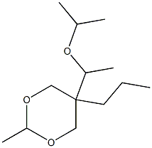 5β-(1-Isopropoxyethyl)-2β-methyl-5α-propyl-1,3-dioxane 구조식 이미지