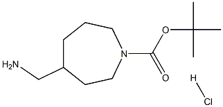 Tert-Butyl 4-(Aminomethyl)Azepane-1-Carboxylate Hydrochloride(WX601130) 구조식 이미지