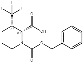 Cis-1-((Benzyloxy)Carbonyl)-3-(Trifluoromethyl)Piperidine-2-Carboxylic Acid(WX611726) Structure