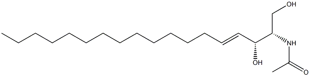 N-acetoyl-D-erythro-sphingosine Structure