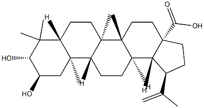 2α,3β-Dihydroxylup-20(29)-en-28-oic acid Structure