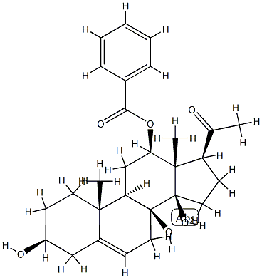 12β-(Benzoyloxy)-3β,8,14β-trihydroxypregn-5-en-20-one Structure