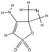 5H-1,2-Oxathiol-4-amine,  5,5-dimethyl-,  2,2-dioxide 구조식 이미지