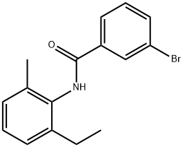 3-bromo-N-(2-ethyl-6-methylphenyl)benzamide Structure