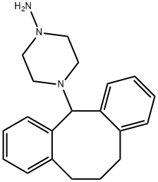 4-(5,6,7,12-Tetrahydrodibenzo[a,d][8]annulen-12-yl)piperazin-1-amine Structure