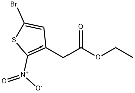 (5-Bromo-2-Nitro-Thiophen-3-Yl)-Acetic Acid Ethyl Ester(WX637177) 구조식 이미지