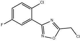 3-(2-Chloro-5-Fluorophenyl)-5-(Chloromethyl)-1,2,4-Oxadiazole(WX630152) 구조식 이미지