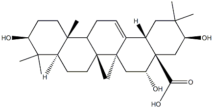 3β,16α,21β-Trihydroxyolean-12-en-28-oic acid 구조식 이미지