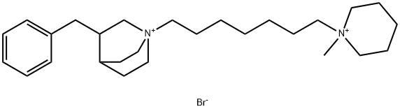 8-benzyl-1-[7-(1-methyl-3,4,5,6-tetrahydro-2H-pyridin-1-yl)heptyl]-1-a zoniabicyclo[2.2.2]octane dibromide 구조식 이미지