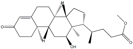 12α-히드록시-3-옥소콜-4-엔-24-오산메틸에스테르 구조식 이미지