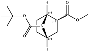 endo-7-Boc-7-azabicyclo[2.2.1]heptan-2-yl carboxylic acid methyl ester racemate Structure