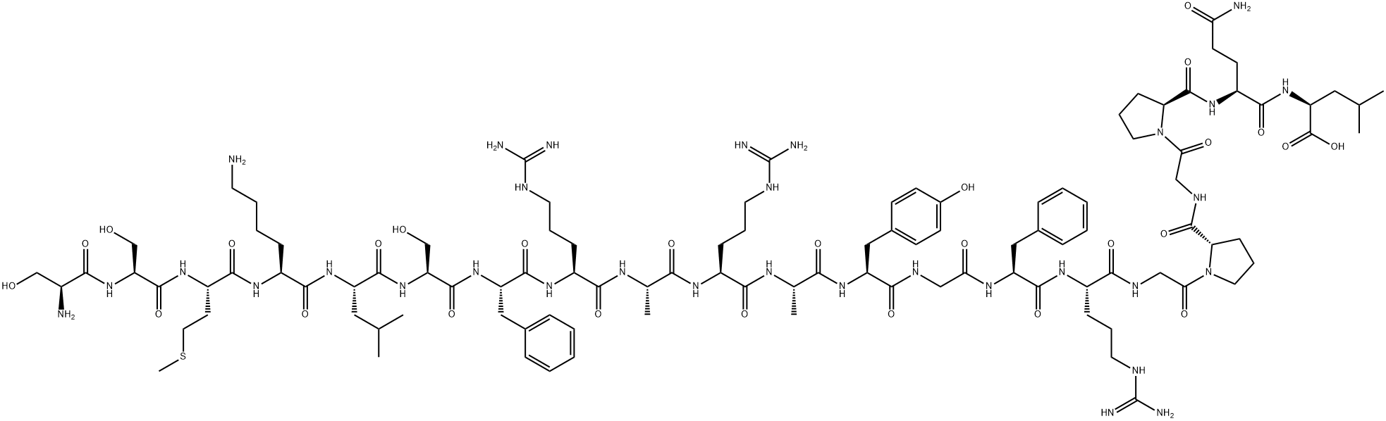 H-Ser-Ser-Met-Lys-Leu-Ser-Phe-Arg-Ala-Arg-Ala-Tyr-Gly-Phe-Arg-Gly-Pro-Gly-Pro-Gln-Leu-OH Structure