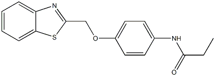 N-[4-(1,3-benzothiazol-2-ylmethoxy)phenyl]propanamide Structure
