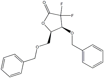 3,5-디벤조에이트-2-데옥시-2,2-디플루오로-L-트레오-펜톤산γ-락톤 구조식 이미지