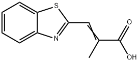 2-Benzothiazoleacrylicacid,alpha-methyl-(8CI) 구조식 이미지