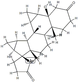6β,7β:15β,16β-DiMethylene-5β-hydroxy-3-oxo-17α-프레그난-21,17-카보락톤 구조식 이미지