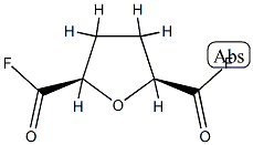 erythro-Hexaroyl difluoride, 2,5-anhydro-3,4-dideoxy- (9CI) Structure