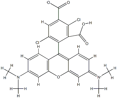 1,4-dichloro 5-CarboxytetraMethylrhodaMine Structure