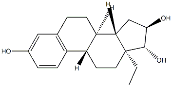 13-Ethylgona-1,3,5(10)-triene-3,16α,17β-triol Structure