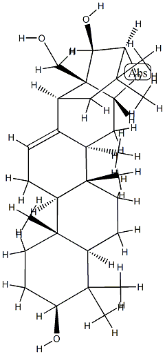 16α,21α-Epoxy-5α-olean-12-ene-3β,22α,28-triol 구조식 이미지