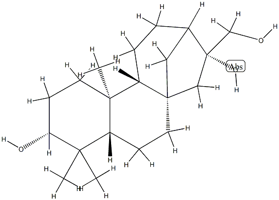 kaurane-3,16,17-triol Structure