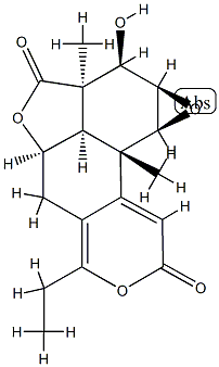 (1aR)-1aβ,2a,4aβ,4bβ,5,9cβ-Hexahydro-2α-hydroxy-2aβ,9bα-dimethyl-6-ethyl-2H,3H-furo[2',3',4':4,5]oxireno[7,8]naphtho[2,1-c]pyran-3,8(9bH)-dione Structure