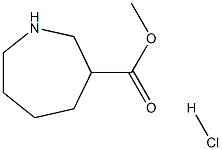 1H-Azepine-3-carboxylic acid, hexahydro-, methyl ester, hydrochloride (1:1) Structure