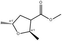 3-Furancarboxylicacid,tetrahydro-2,5-dimethyl-,methylester,(2R,5R)-rel- Structure