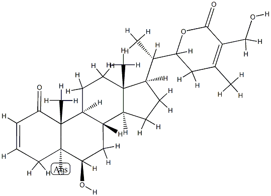 5-Chloro-6β,22,27-trihydroxy-1-oxo-5α-ergosta-2,24-dien-26-oic acid δ-lactone Structure