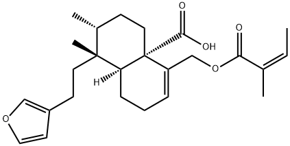 (1R)-1α-[2-(3-Furyl)ethyl]-1,2,3,4,4a,7,8,8aβ-octahydro-1,2β-dimethyl-5-[[[(Z)-2-methyl-1-oxo-2-butenyl]oxy]methyl]-4aβ-naphthalenecarboxylic acid 구조식 이미지
